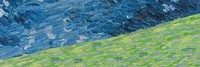 Blue oil painting background, green border by Alexej von Jawlensky. Remixed by rawpixel.