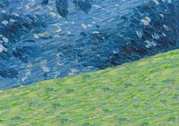 Blue oil painting background, green border by Alexej von Jawlensky. Remixed by rawpixel.