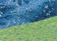 Blue oil painting background, green border by Alexej von Jawlensky. Remixed by rawpixel.