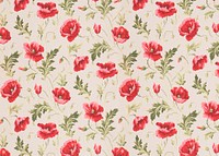 Pink flower patterned background, vintage illustration by William H. Gledhill. Remixed by rawpixel.