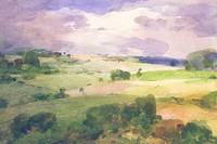 The Maryland Fields background, vintage painting by William Henry Holmes. Remixed by rawpixel.