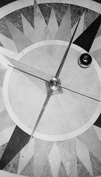 Foucault pendulum greyscale iPhone wallpaper, vintage image. Remixed by rawpixel.