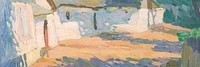 The Morning Sun background, vintage illustration by Kon&scaron;tant&iacute;n K&ouml;v&aacute;ri-Kacmarik. Remixed by rawpixel.