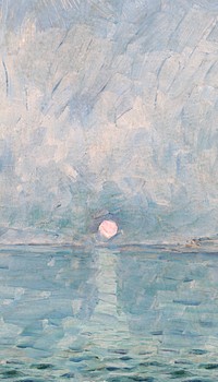 Vintage sea painting iPhone wallpaper, illustration by Dezider Czolder. Remixed by rawpixel.