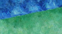 Blue & green desktop wallpaper, vintage oil paint texture by Cypri&aacute;n Majern&iacute;k. Remixed by rawpixel.