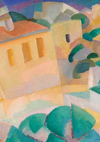 Mallorca Terreno background, vintage illustration by Leo Gestel. Remixed by rawpixel.