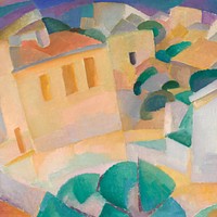 Mallorca Terreno background, vintage illustration by Leo Gestel. Remixed by rawpixel.