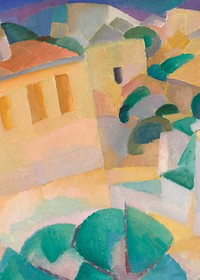 Mallorca Terreno background, vintage illustration by Leo Gestel. Remixed by rawpixel.