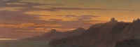 Sunset Coast background, vintage nature illustration by Alexander Cozens. Remixed by rawpixel.