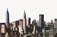 New York City buildings border. Remixed by rawpixel.