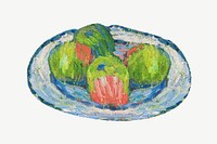 Fruit plate still life, vintage illustration psd by Alexej von Jawlensky.. Remixed by rawpixel.