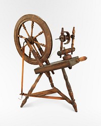 Saxony Wheel for spinning Flax (late 18th Century). Original public domain image from The Smithsonian Institution. Digitally enhanced by rawpixel.