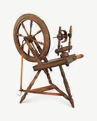 Vintage spinning wheel psd. Remixed by rawpixel.