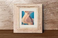 Wooden photo frame, vintage design with Stuart Walker's illustration. Remixed by rawpixel.