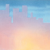 Gradient urban silhouette background. Remixed by rawpixel.