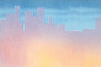 Gradient urban silhouette background. Remixed by rawpixel.