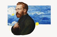 Vincent Van Gogh, off-white background. Remixed by rawpixel.