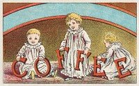 McLaughlin's XXXX Coffee (1870–1900), vintage postcard by Shober & Carqueville Lith. Co. Original public domain image from Digital Commonwealth. Digitally enhanced by rawpixel.