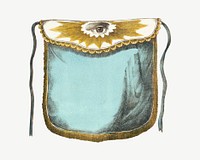 Silk bag with observing eye, vintage object illustration psd. Remixed by rawpixel.