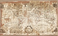 Embroidered map sampler (1783), world map illustration. Original public domain image from The MET Museum. Digitally enhanced by rawpixel.