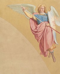Archangel Drawing a Sword (1825&ndash;86), vintage illustration by Eduard Jakob von Steinle. Original public domain image from The MET Museum. Digitally enhanced by rawpixel.