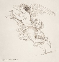 An Angel Holding a Carafe on a Plate, by David-Pierre Giottino Humbert de Superville. Original public domain image from The MET Museum. Digitally enhanced by rawpixel.