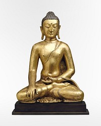 Buddha Shakyamuni or Akshobhya, the Buddha of the East (11th–12th century). Original public domain image from The MET Museum. Digitally enhanced by rawpixel.