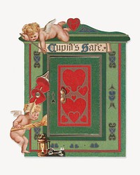 Valentine - Mechanical, Cupids with safe and money (1875). Original public domain image from The MET Museum. Digitally enhanced by rawpixel.