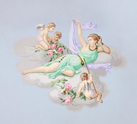 Decorative panel (1860&ndash;70), vintage illustration. Original public domain image from The Smithsonian Institution. Digitally enhanced by rawpixel.