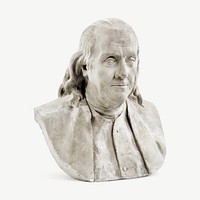 Benjamin Franklin sculpture by Hiram Powers psd. Remixed by rawpixel.