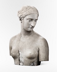 Greek Slave sculpture (1841-1843) by Hiram Powers. Original public domain image from The Smithsonian Institution. Digitally enhanced by rawpixel.