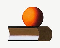 Orange and book, still life by Vilhelm Lundstrom psd. Remixed by rawpixel.