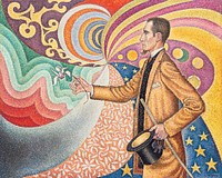 Portrait of Felix Feneon (1890) vintage painting by Paul Signac. Original from Wikimedia Commons. Digitally enhanced by rawpixel.