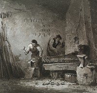 The Blacksmith (1786–1869) by George Jones. Original public domain image from Yale Center for British Art. Digitally enhanced by rawpixel.