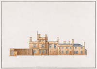 Banner Cross Hall, Sheffield: Elevation (1819), architecture illustration by Sir Jeffry Wyatville. Original public domain image from Yale Center for British Art. Digitally enhanced by rawpixel.