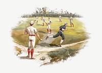 Vintage baseball team psd. Remixed by rawpixel. 