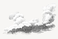 Vintage black & white cloud illustration. Remixed by rawpixel. 