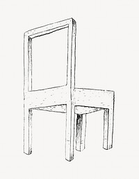 Vintage chair illustration. Remixed by rawpixel. 