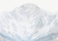 Vintage snowy mountain illustration psd. Remixed by rawpixel. 