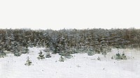 Winter landscape border illustration. Remixed by rawpixel. 