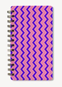 Pink zigzag notebook mockup psd