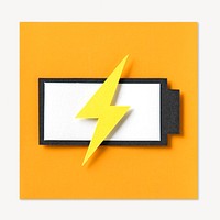 Charging battery image on white