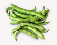 Broad beans image on white