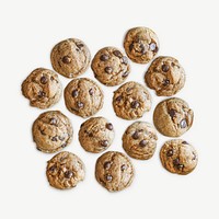 Chocolate chip cookies image graphic psd
