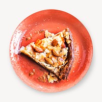 Almond tart image on white