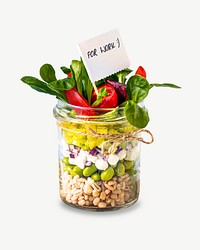 Salad in a jar healthy food psd