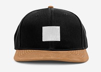 Black cap mockup psd headwear accessory