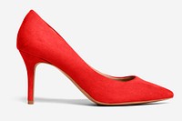 Red high heels mockup psd women’s shoes fashion