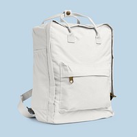 White square backpack mockup psd