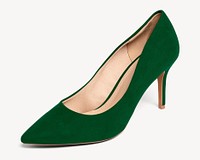 Green high heels  mockup, editable fashion psd